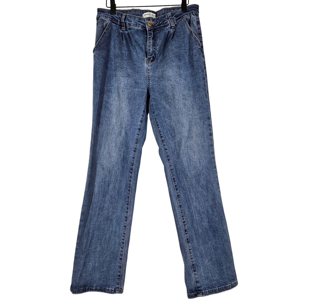 VINTAGE VIOLET DENIM WOMEN'S JEANS – SIZE 14P (32"x28") - STRAIGHT LEG HIGH RISE